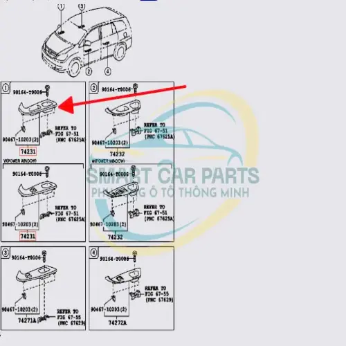 Ốp công tắc lên kính cửa