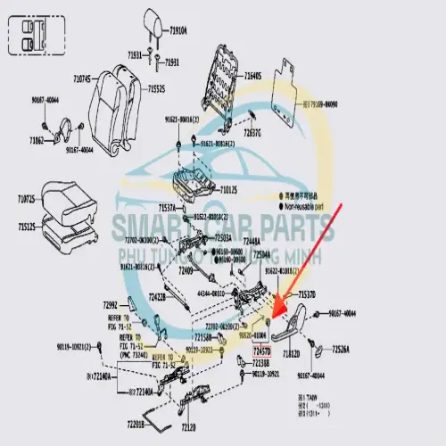 TAY XOAY NÂNG HẠ GHẾ TOYOTA